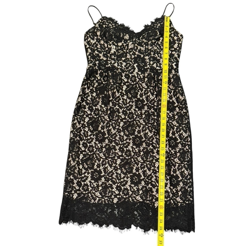 J. Crew Dress Black Lace Overlay Nude Lining MIDI - Picture 13 of 16